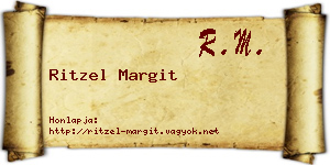 Ritzel Margit névjegykártya